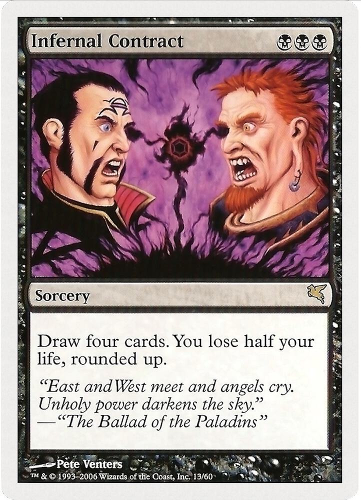 Infernal Contract 13 card from Magic Encyclopedia 2005 (Salvat/Hachette)