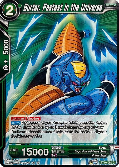 Burter, Fastest in the Universe BT10-080 card from Rise of the Unison Warrior (2nd Edition)