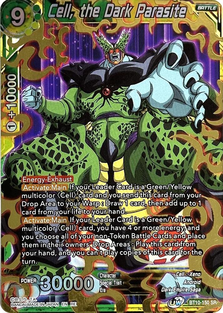Cell, the Dark Parasite BT10-150 card from Rise of the Unison Warrior (2nd Edition)