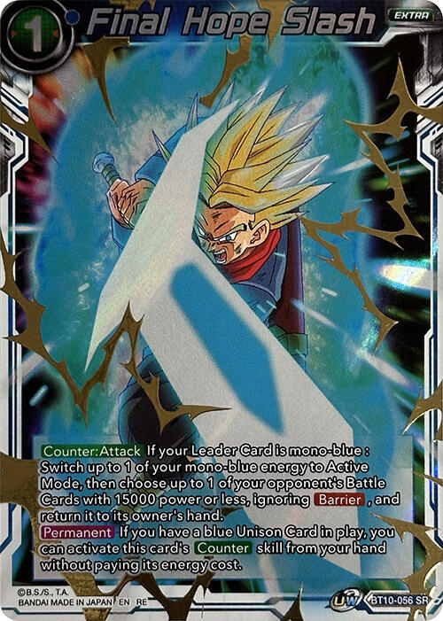 Final Hope Slash BT10-056 card from Rise of the Unison Warrior (2nd Edition)