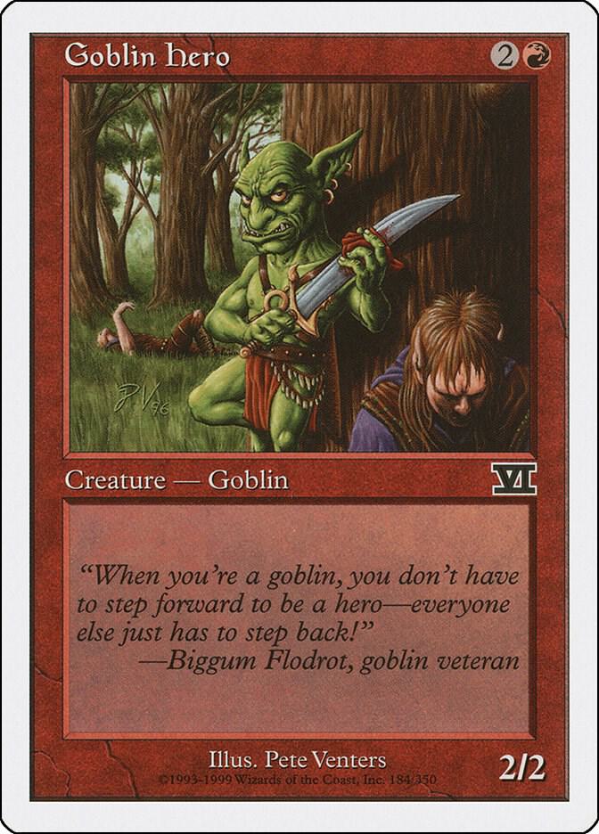 Goblin Hero 184 card from Classic Sixth Edition