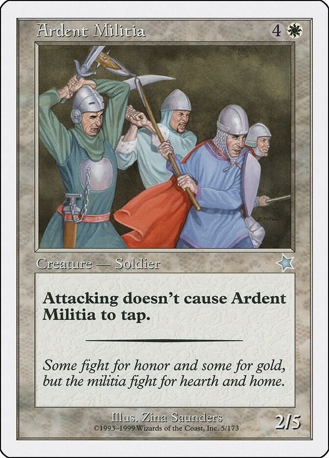 Ardent Militia 5 card from Starter 1999