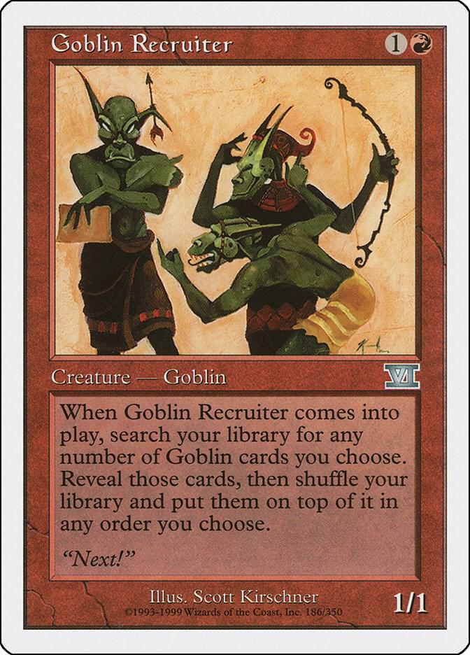 Goblin Recruiter 186 card from Classic Sixth Edition