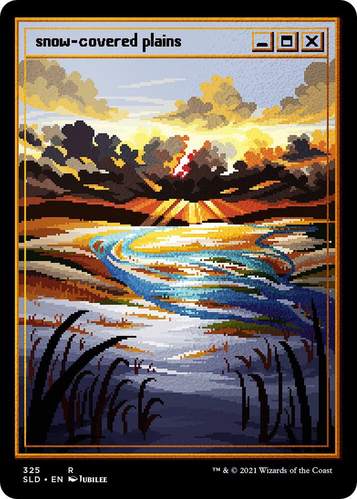 Snow-Covered Plains (PixelSnowLands.jpg) (Foil Etched) 325 card from Secret Lair Drop Series