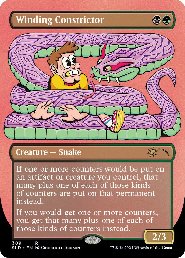 Winding Constrictor 309 card from Secret Lair Drop Series