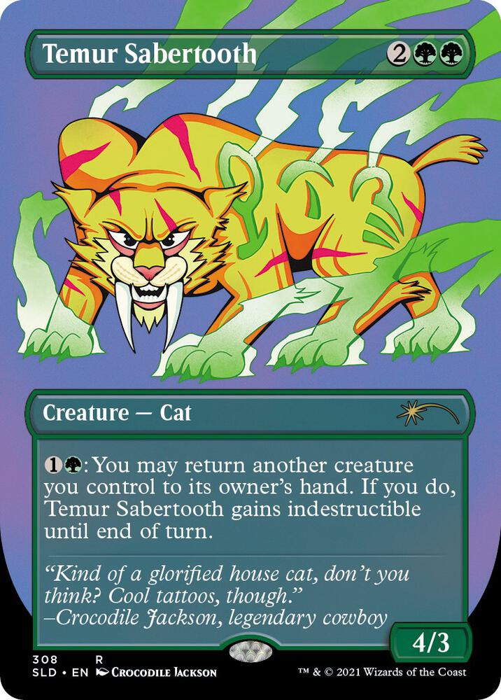 Temur Sabertooth 308 card from Secret Lair Drop Series