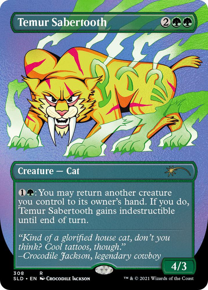 Temur Sabertooth (Foil Etched) 308 card from Secret Lair Drop Series