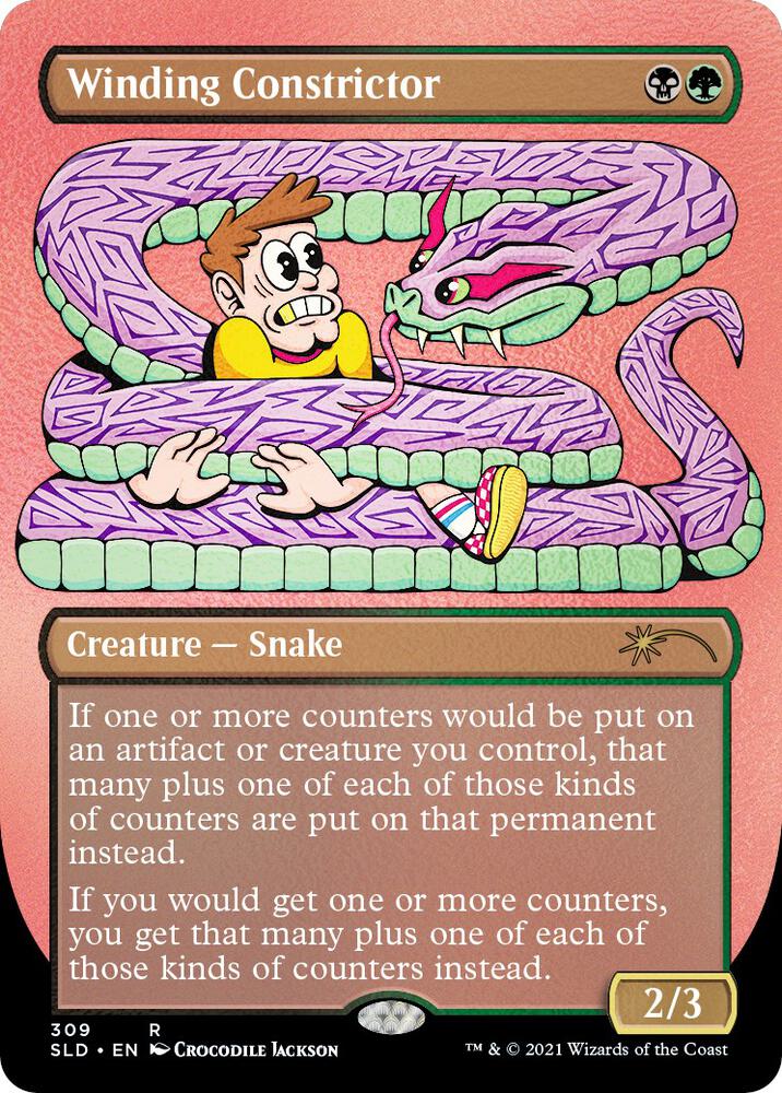 Winding Constrictor (Foil Etched) 309 card from Secret Lair Drop Series