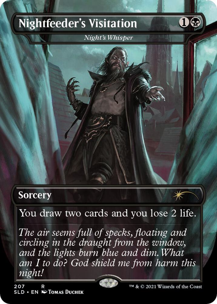 Nightfeeder's Visitation - Night's Whisper 207 card from Secret Lair Drop Series