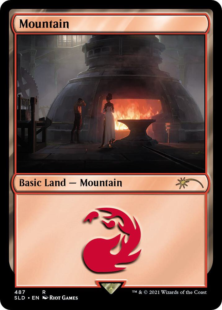 Mountain (Secret Lair x Arcane: Lands) 487 card from Secret Lair Drop Series