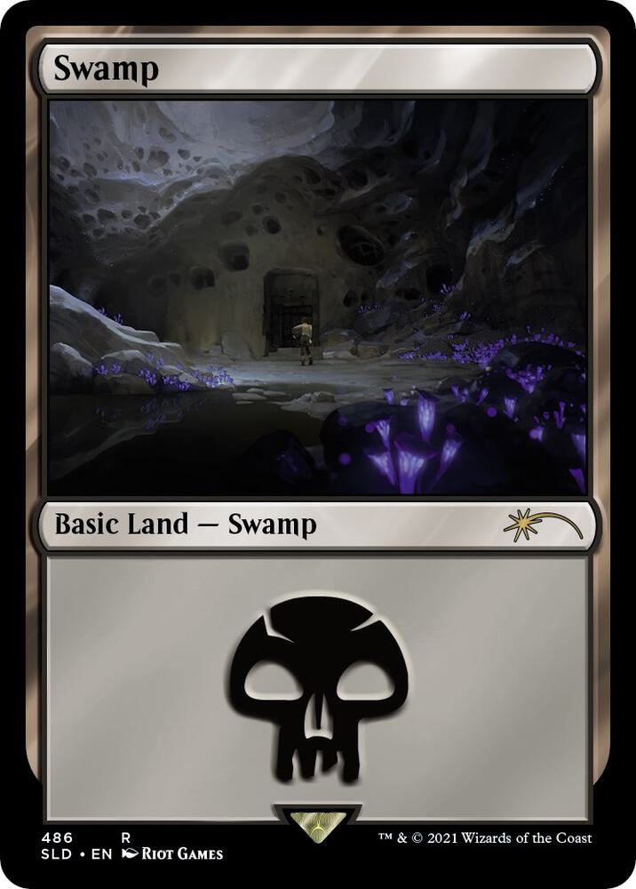 Swamp (Secret Lair x Arcane: Lands) 486 card from Secret Lair Drop Series