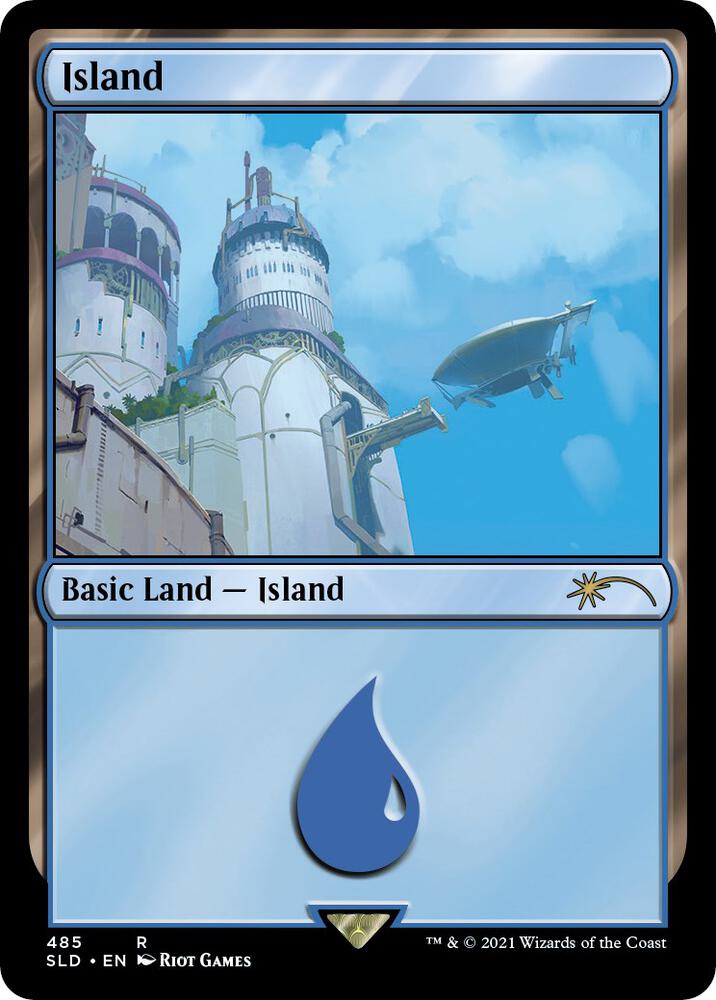 Island (Secret Lair x Arcane: Lands) 485 card from Secret Lair Drop Series
