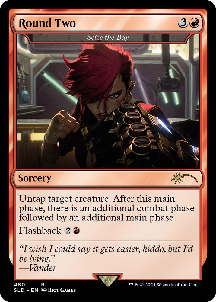 Round Two - Seize the Day 480 card from Secret Lair Drop Series