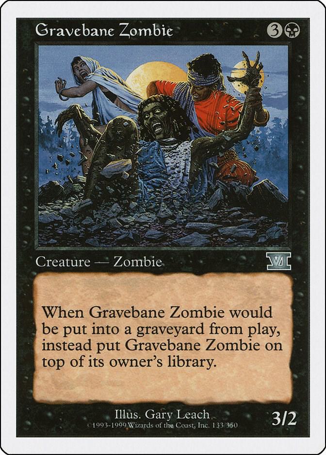 Gravebane Zombie 133 card from Classic Sixth Edition
