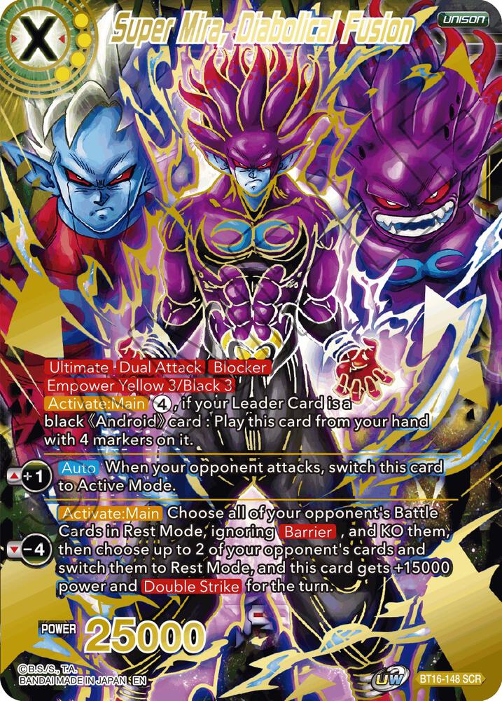 Super Mira, Diabolical Fusion BT16-148 card from Realm of the Gods