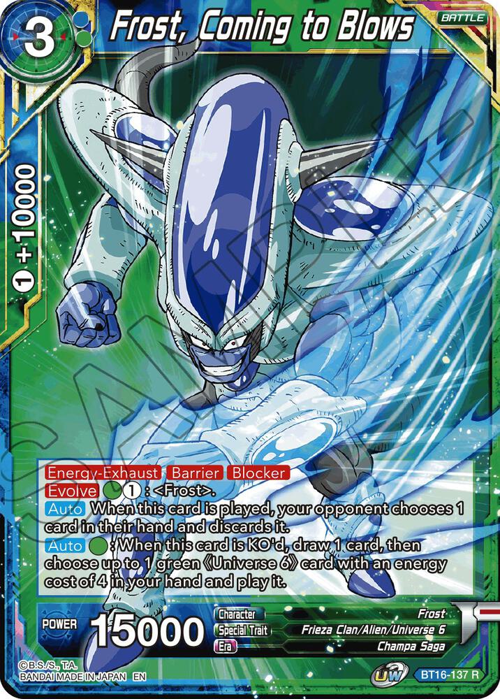 Frost, Coming to Blows BT16-137 card from Realm of the Gods