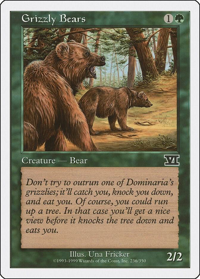 Grizzly Bears 236 card from Classic Sixth Edition