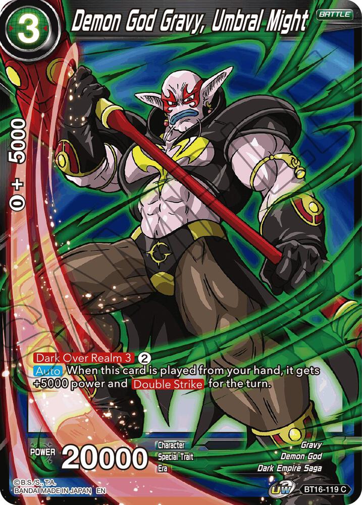 Demon God Gravy, Umbral Might BT16-119 card from Realm of the Gods