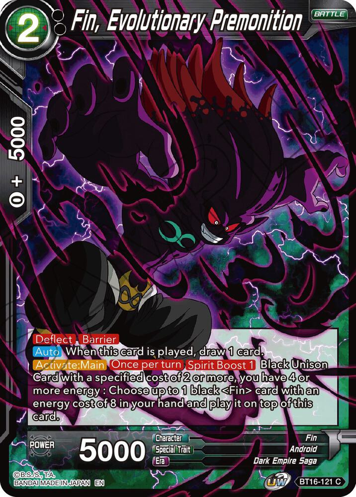Fin, Evolutionary Premonition BT16-121 card from Realm of the Gods