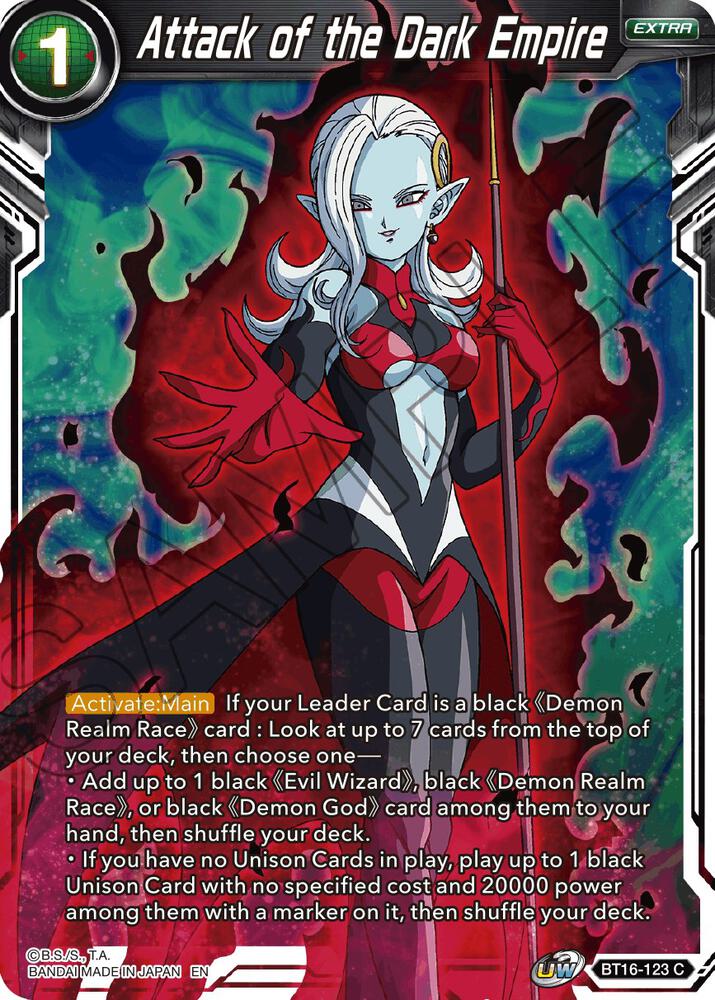 Attack of the Dark Empire BT16-123 card from Realm of the Gods