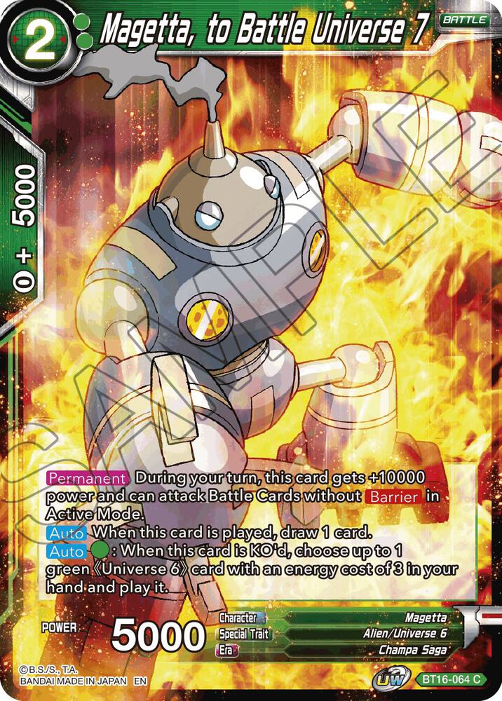 Magetta, to Battle Universe 7 BT16-064 card from Realm of the Gods