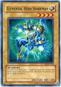 Elemental Hero Sparkman DR3-EN184 card from Dark Revelation Volume 3