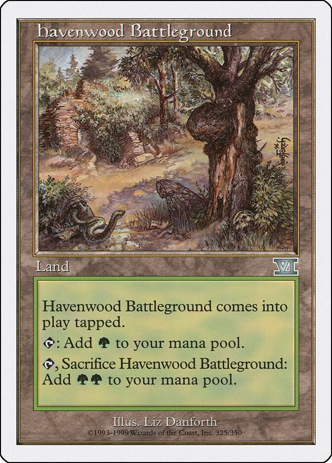 Havenwood Battleground 325 card from Classic Sixth Edition