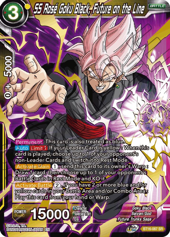 SS Rose Goku Black, Future on the Line BT16-087 card from Realm of the Gods