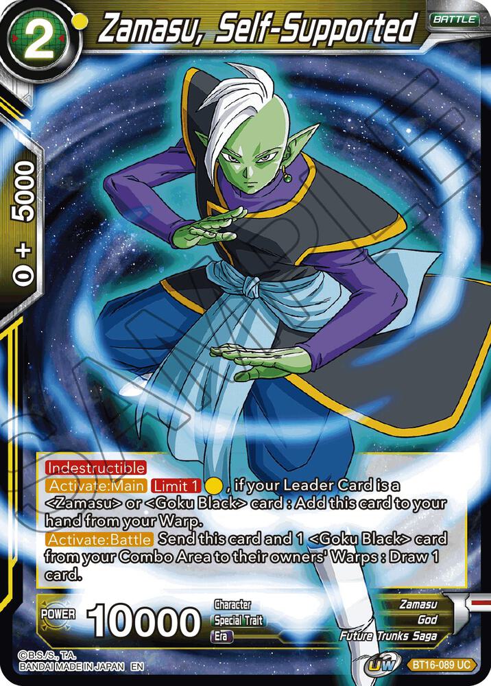 Zamasu, Self-Supported BT16-089 card from Realm of the Gods