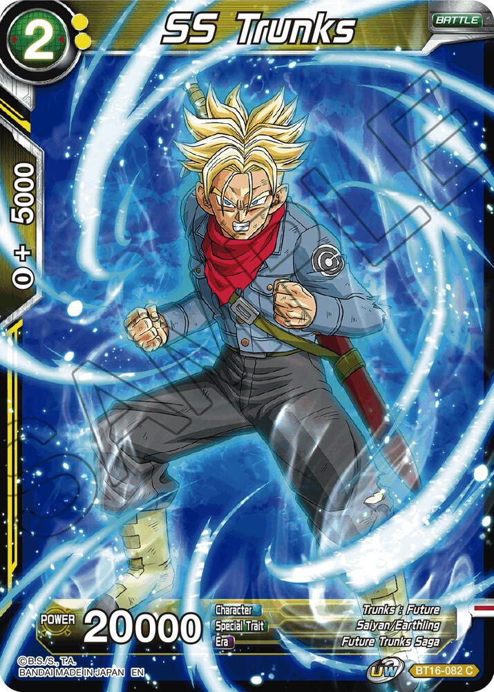 SS Trunks BT16-082 card from Realm of the Gods
