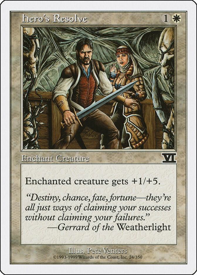 Hero's Resolve 24 card from Classic Sixth Edition