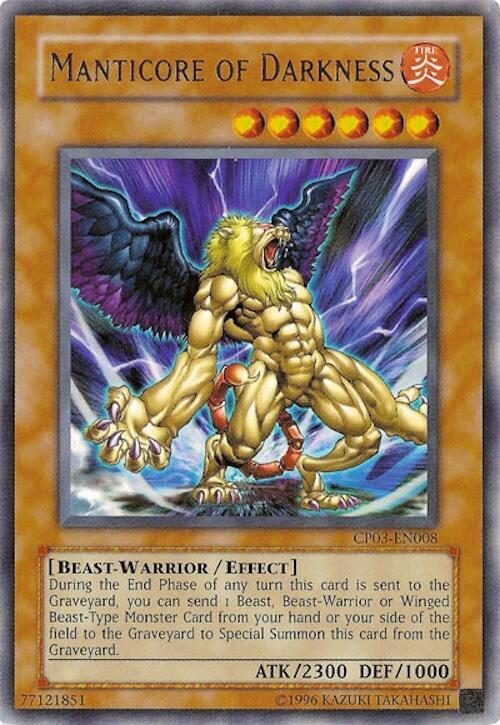 Manticore of Darkness CP03-EN008 card from Champion Pack 3