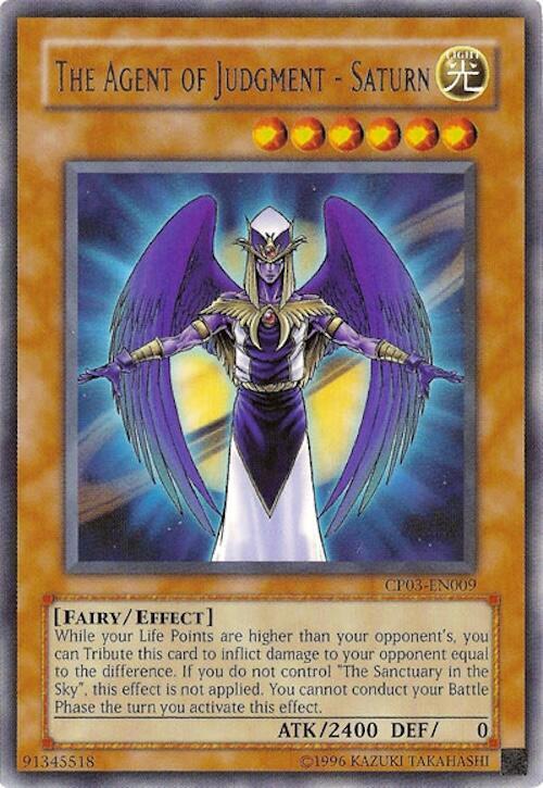 The Agent of Judgment - Saturn CP03-EN009 card from Champion Pack 3