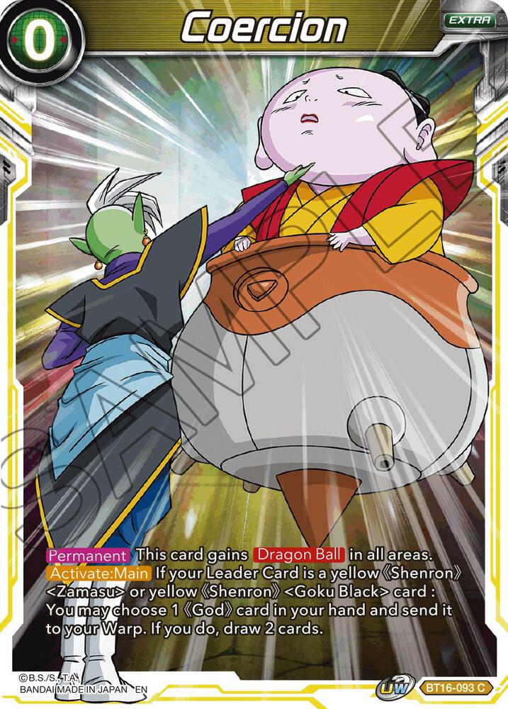 Coercion BT16-093 card from Realm of the Gods
