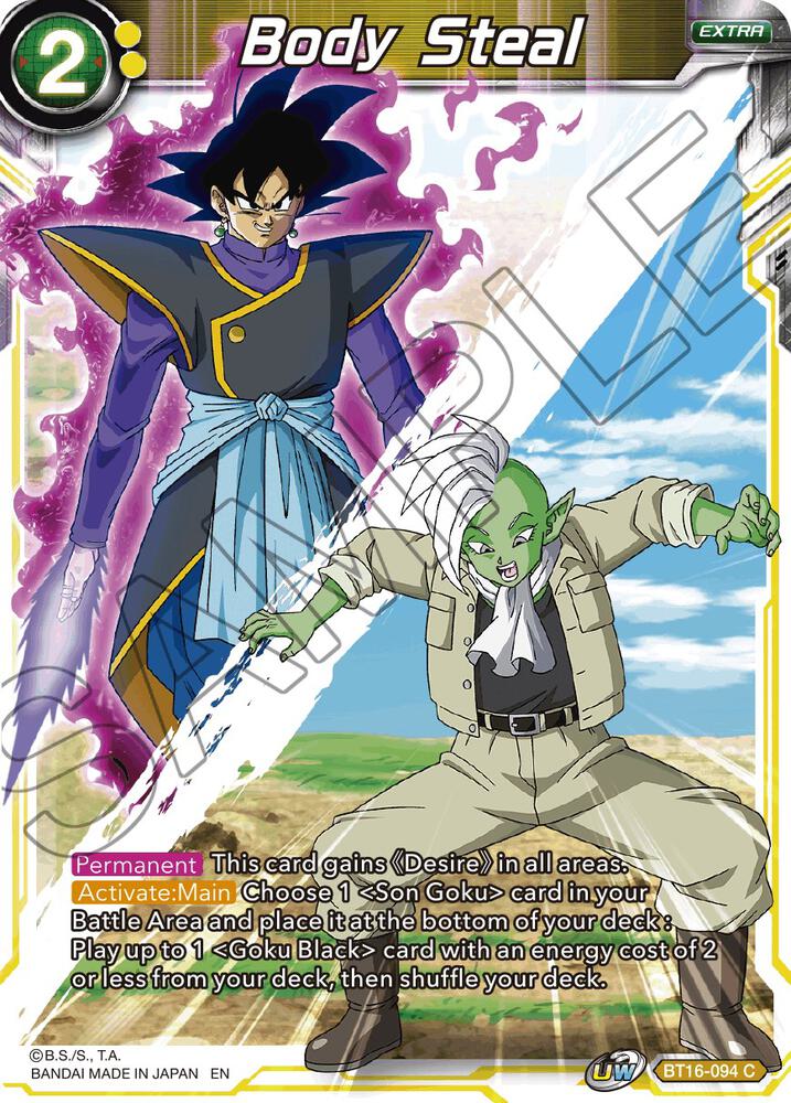 Body Steal BT16-094 card from Realm of the Gods