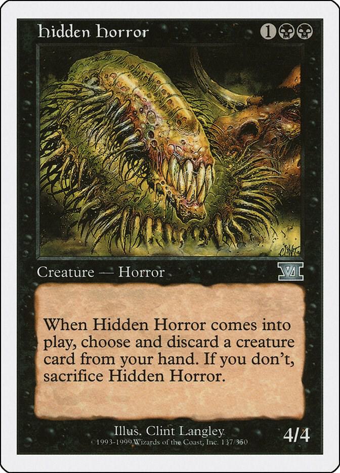 Hidden Horror 137 card from Classic Sixth Edition
