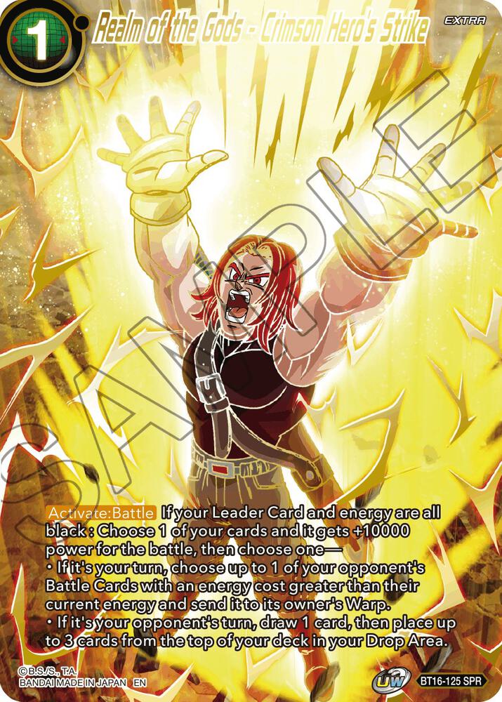 Realm of the Gods - Crimson Hero's Strike (SPR) BT16-125 card from Realm of the Gods