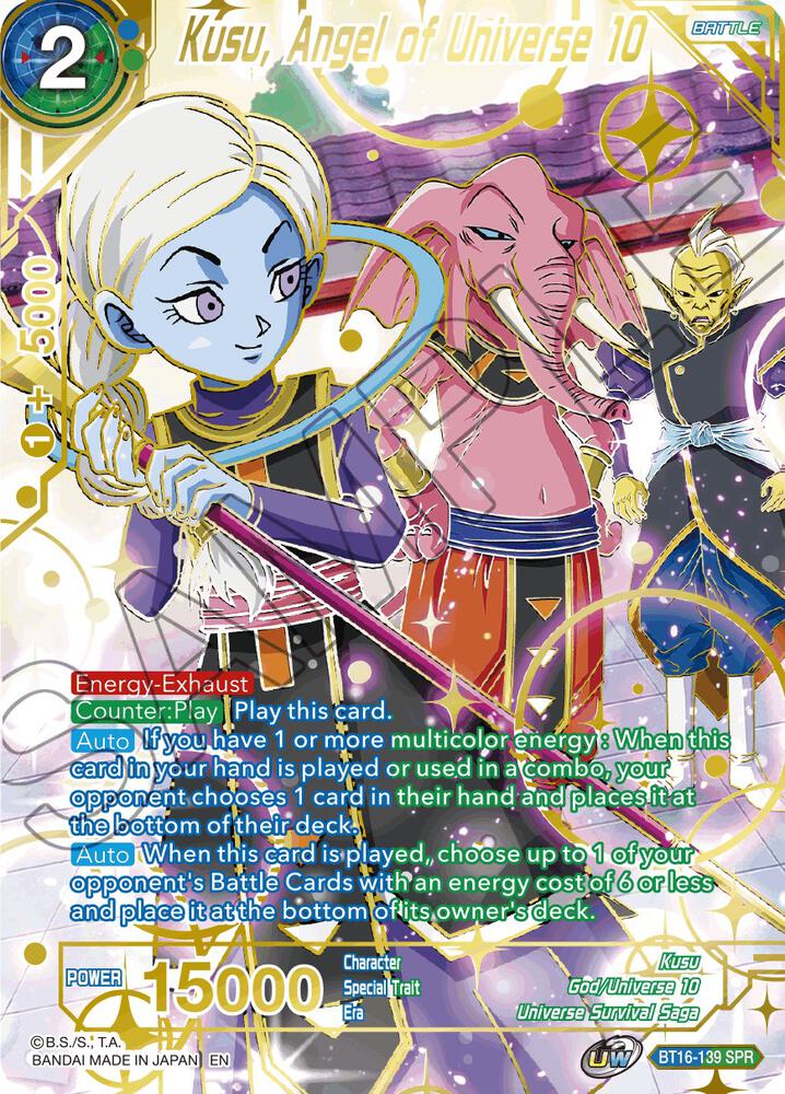 Kusu, Angel of Universe 10 (SPR) BT16-139 card from Realm of the Gods