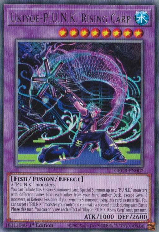 Ukiyoe-P.U.N.K. Rising Carp GRCR-EN007 card from The Grand Creators