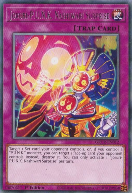 Joruri-P.U.N.K. Nashiwari Surprise GRCR-EN012 card from The Grand Creators