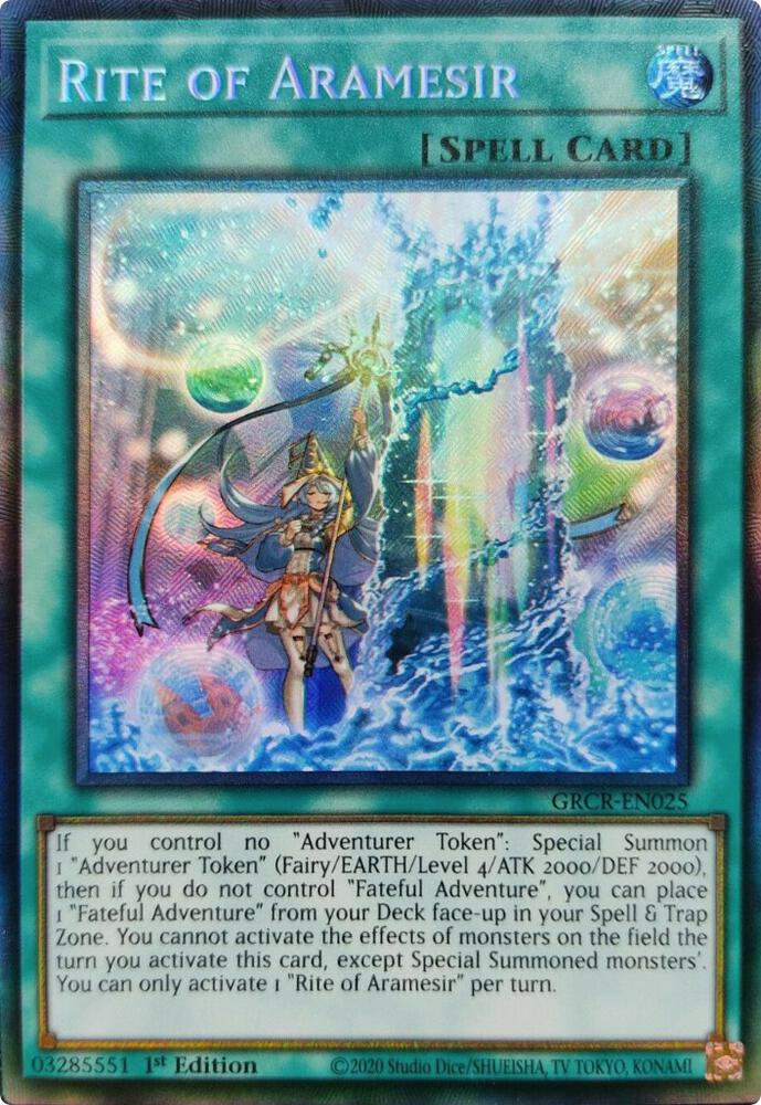 Rite of Aramesir (CR) GRCR-EN025 card from The Grand Creators