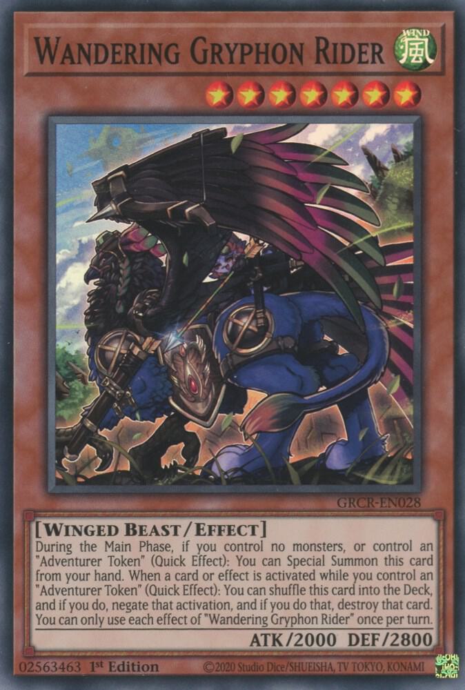 Wandering Gryphon Rider GRCR-EN028 card from The Grand Creators