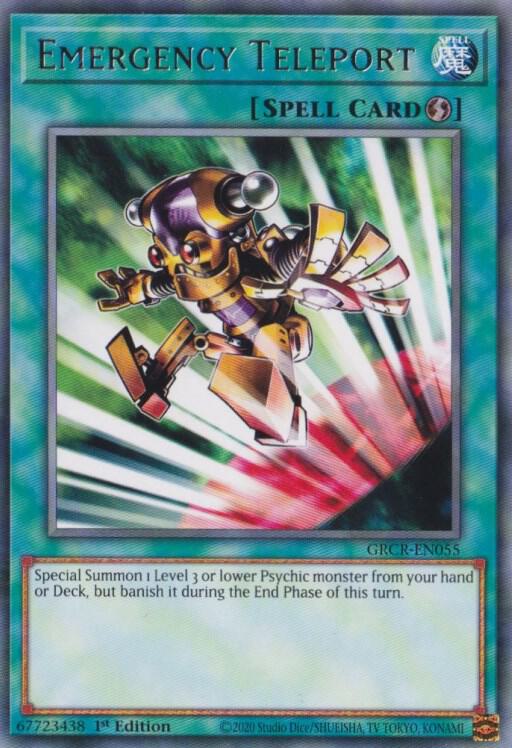 Emergency Teleport GRCR-EN055 card from The Grand Creators