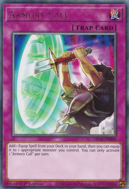Armory Call GRCR-EN060 card from The Grand Creators