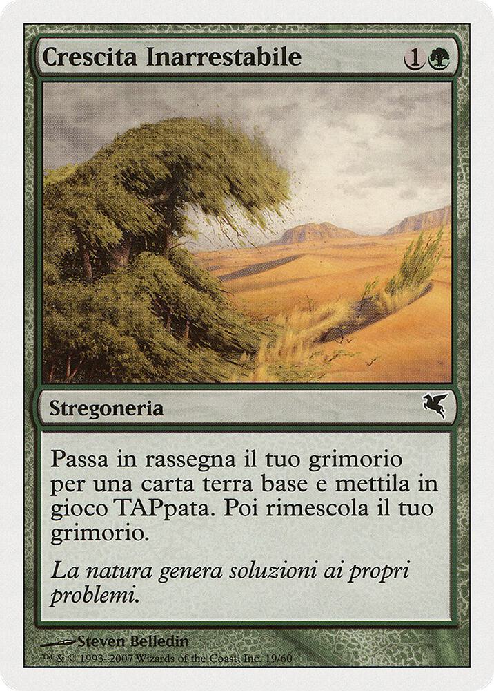 Rampant Growth (Italian) - "Crescita Inarrestabile" K19 card from Magic Encyclopedia 2005 (Salvat/Hachette)