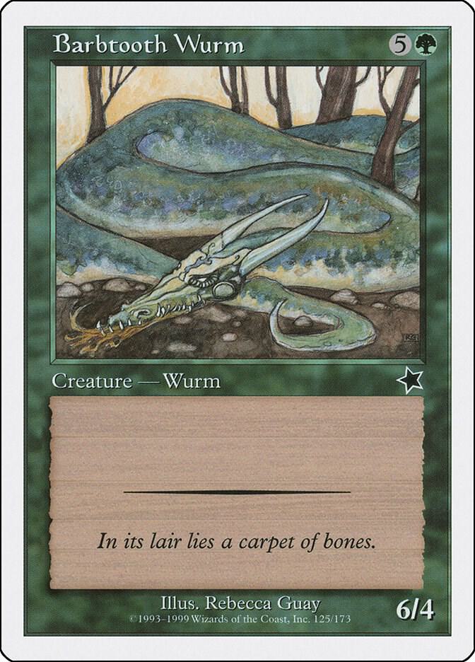 Barbtooth Wurm 125 card from Starter 1999