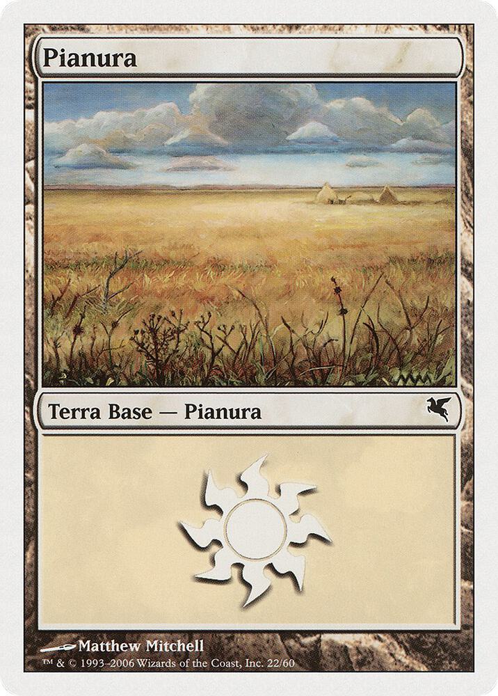Plains (Italian) - "Pianura" G22 card from Magic Encyclopedia 2005 (Salvat/Hachette)