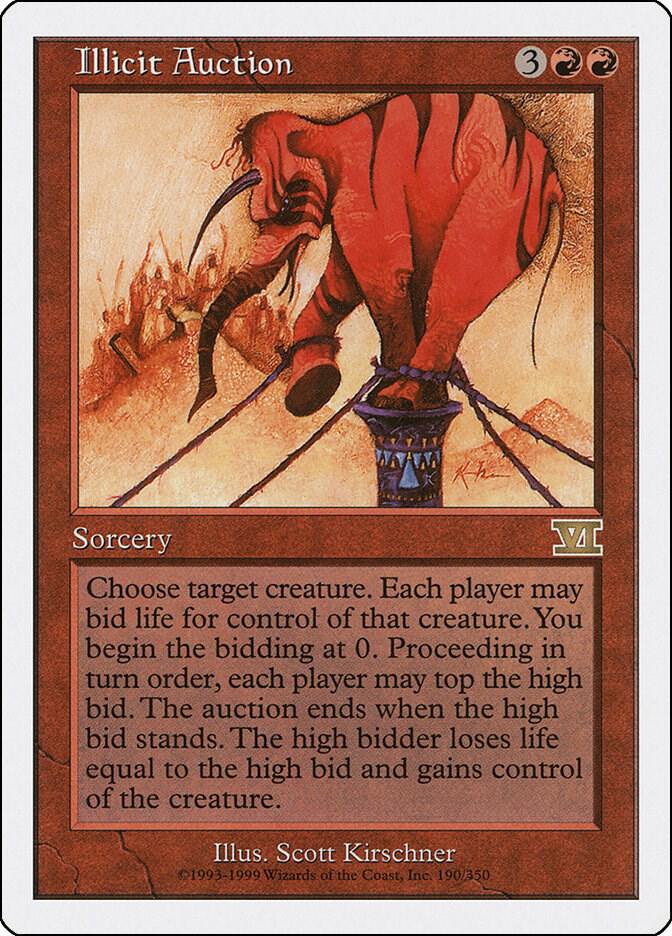 Illicit Auction 190 card from Classic Sixth Edition