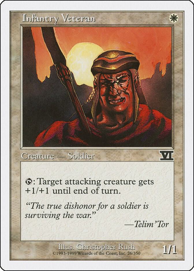 Infantry Veteran 26 card from Classic Sixth Edition