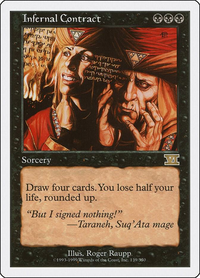 Infernal Contract 139 card from Classic Sixth Edition